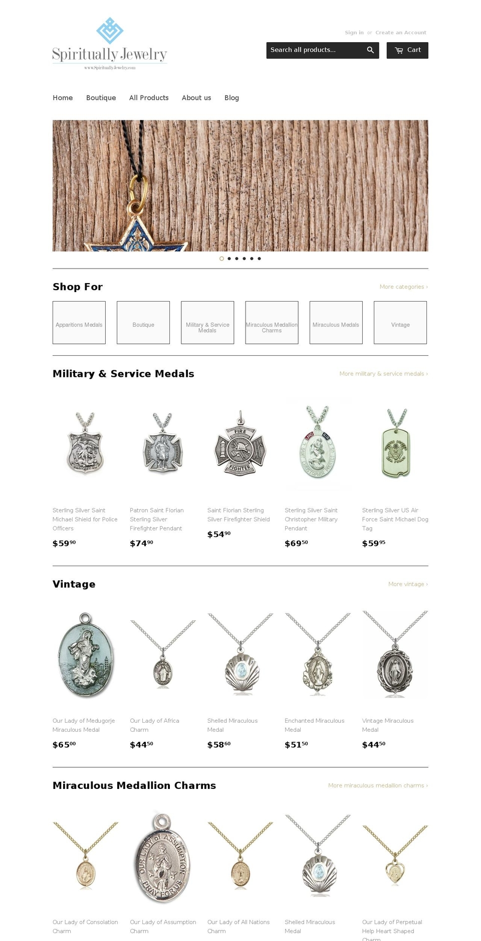 spirituallyjewelry.com shopify website screenshot