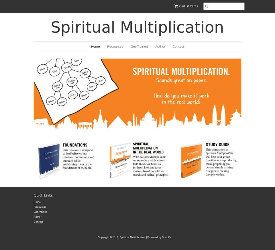 spiritualmultiplication.org shopify website screenshot