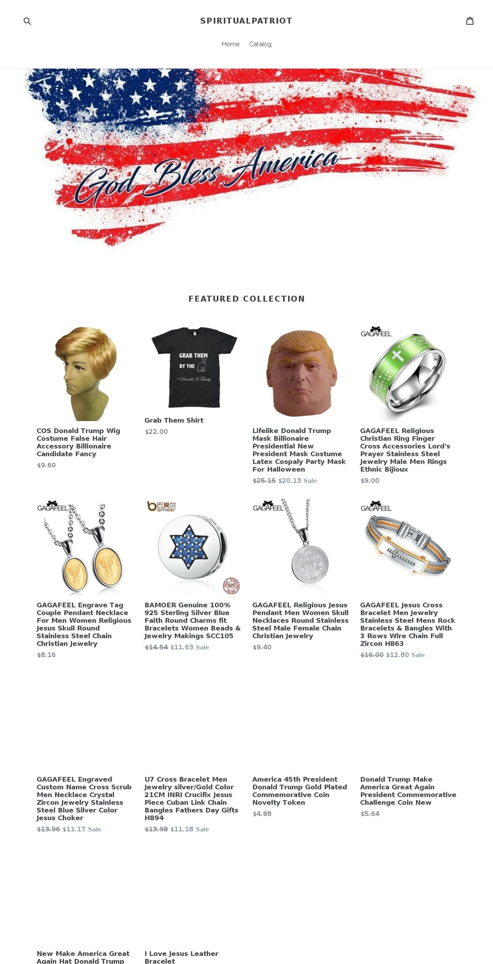 spiritualpatriot.com — Shopify storefront screenshot