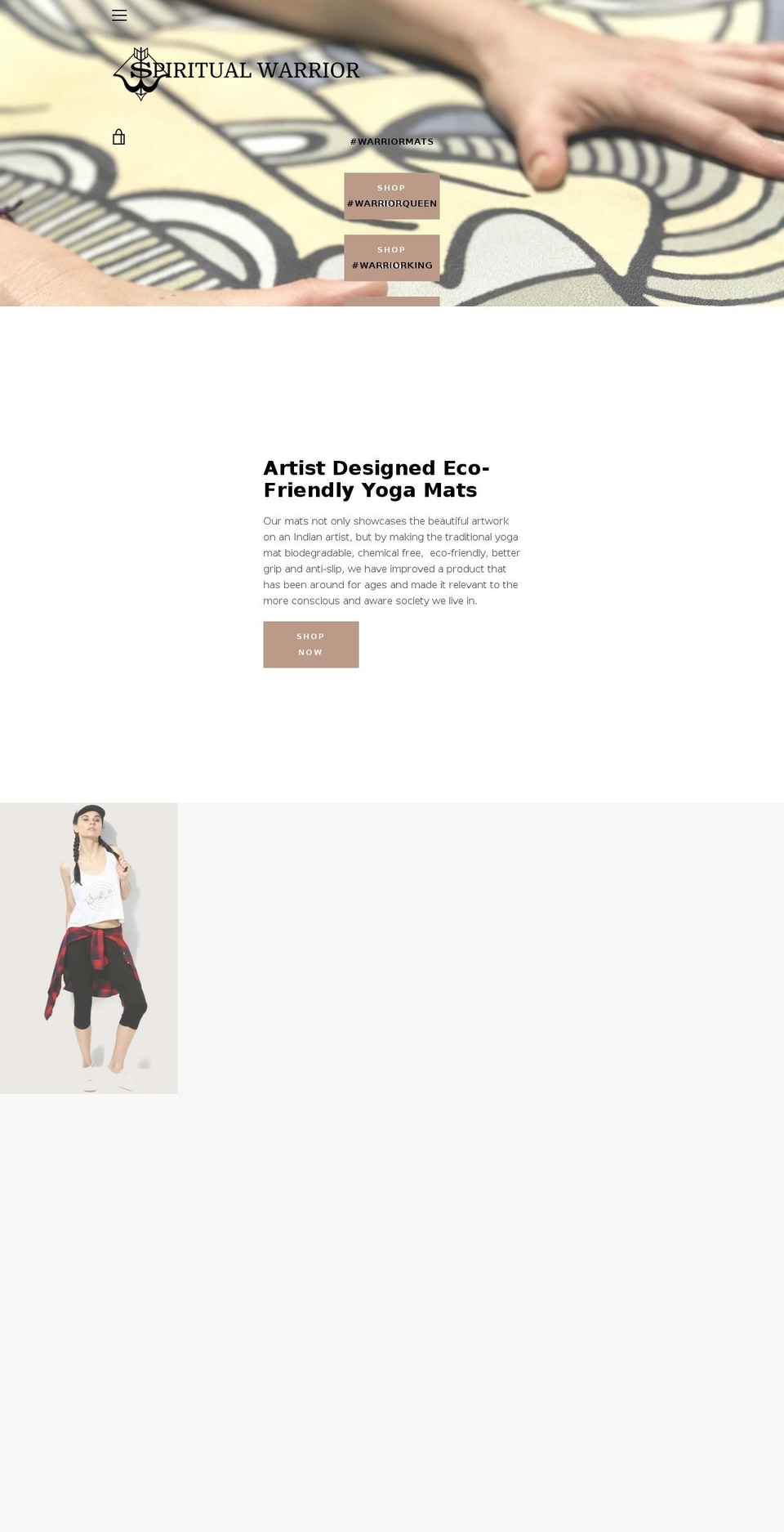spiritualwarriorshop.com — Shopify storefront screenshot