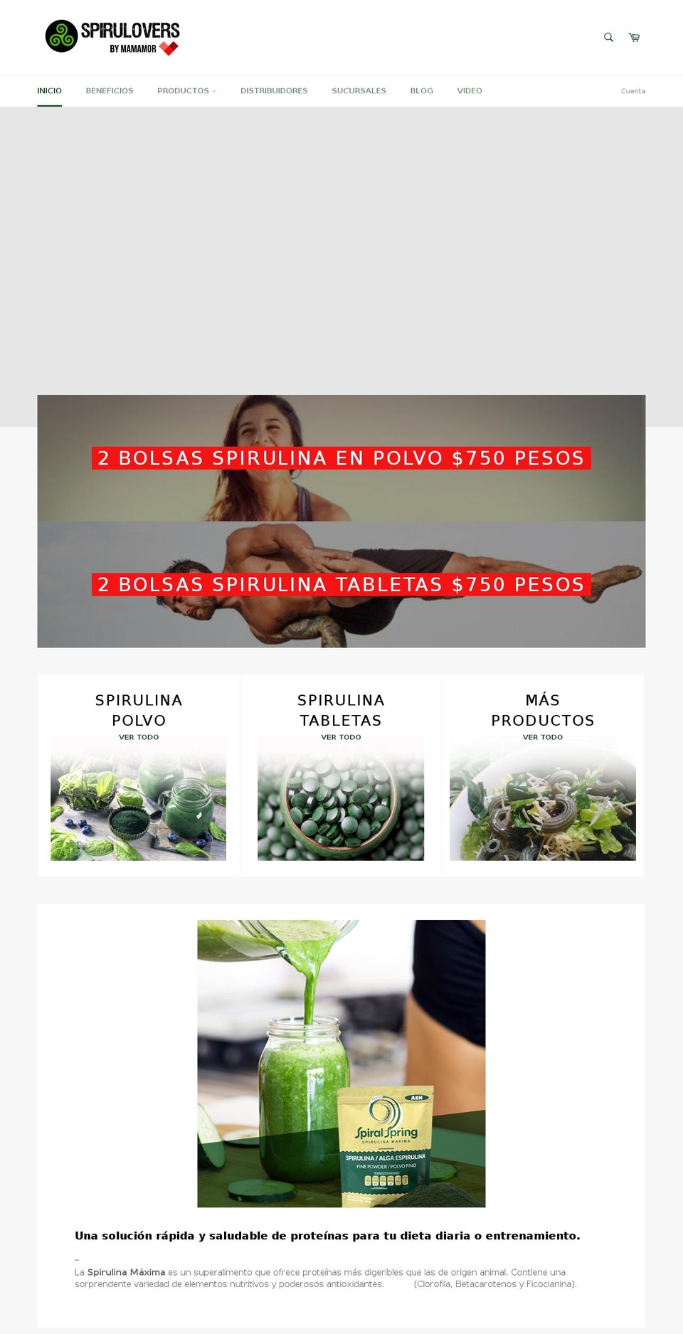 spirulovers.com — Shopify storefront screenshot