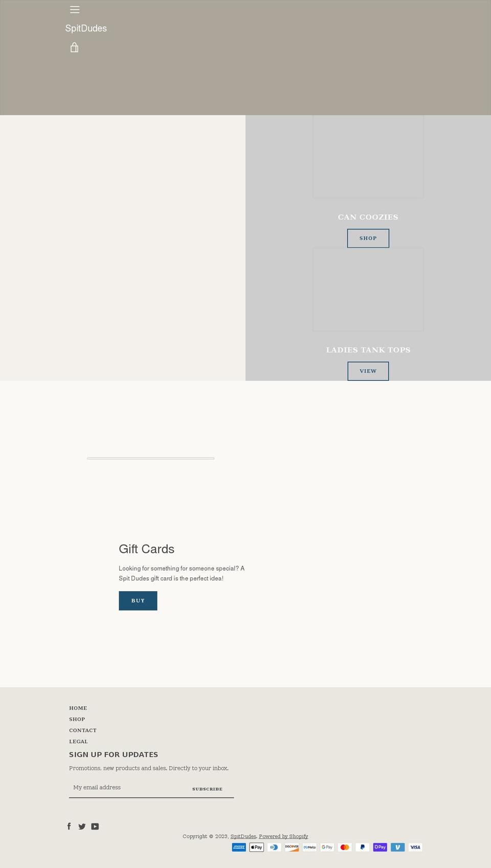 spitdudes.com shopify website screenshot