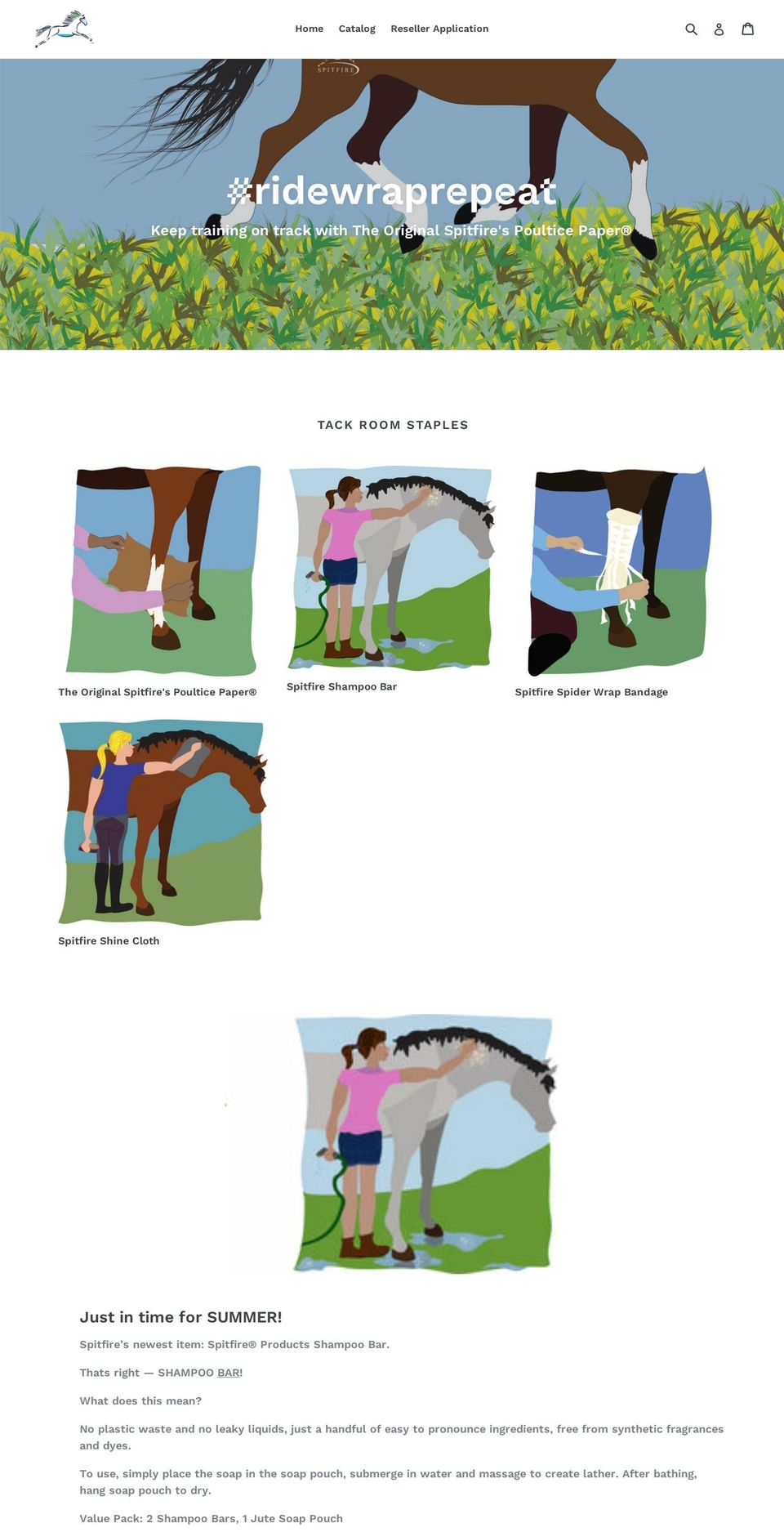spitfireequine.com — Shopify storefront screenshot