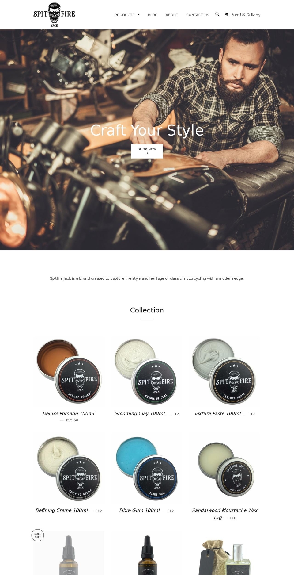 spitfirejack.com — Shopify storefront screenshot