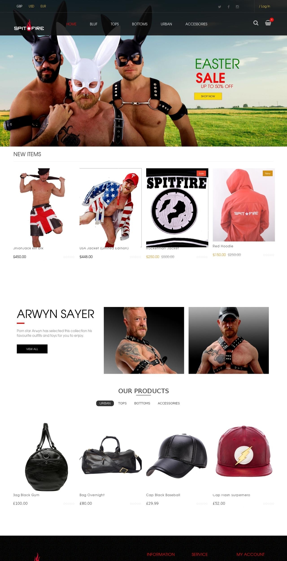 spitfireleather.com shopify website screenshot