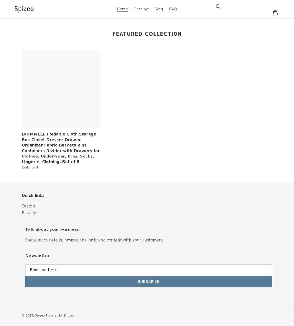 spizeo.com shopify website screenshot
