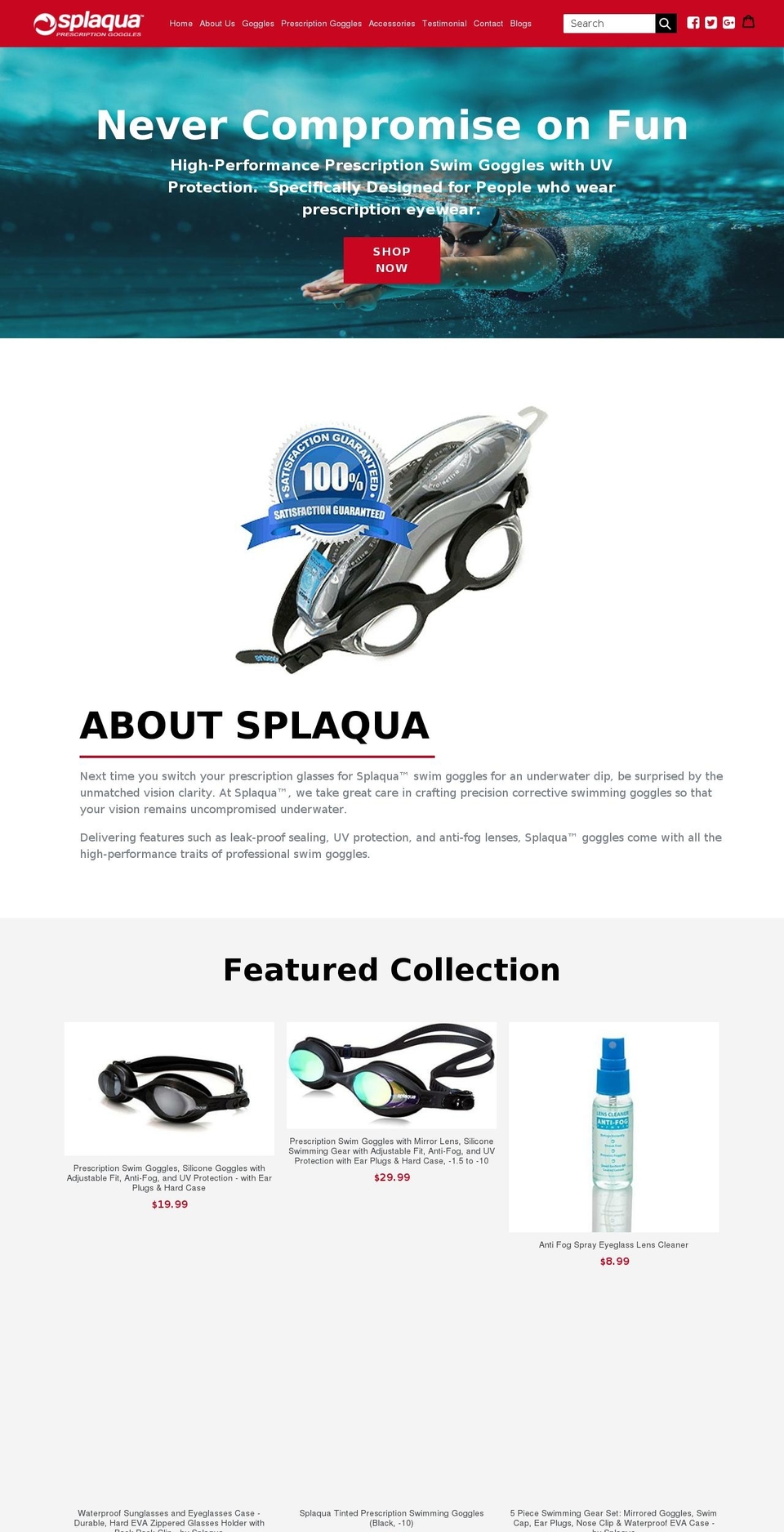 splaqua.com shopify website screenshot