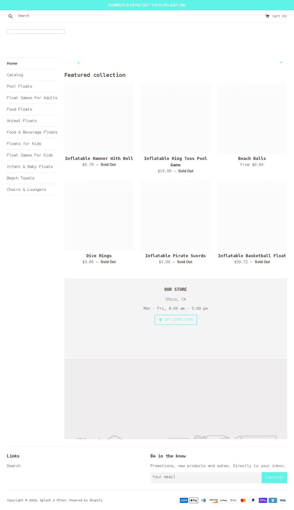 splash2often.com shopify website screenshot