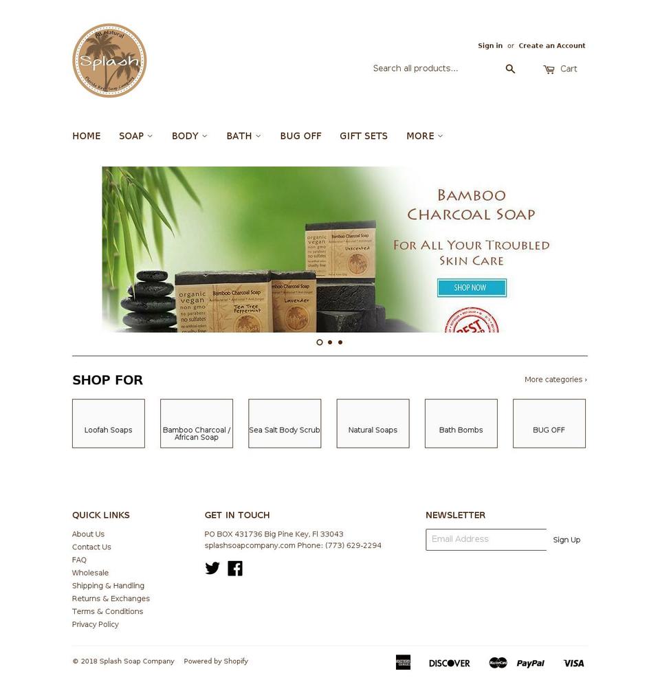 splashbathshop.com shopify website screenshot