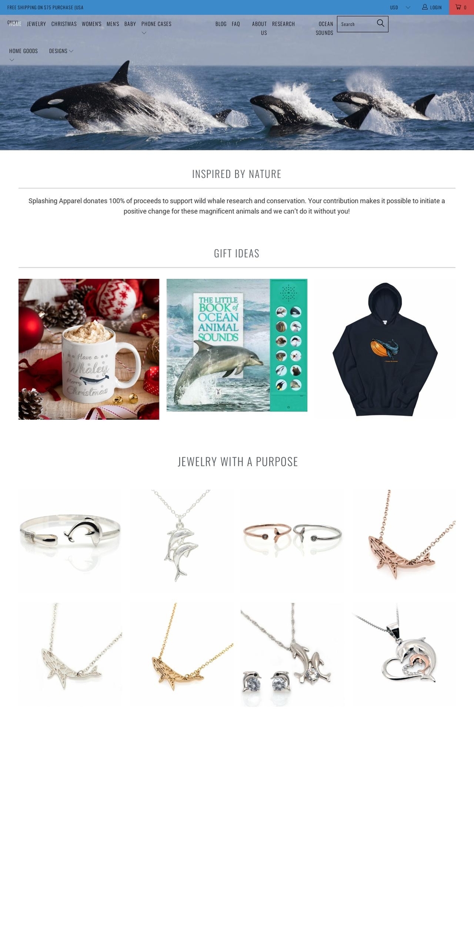 splashingapparel.com — Shopify storefront screenshot