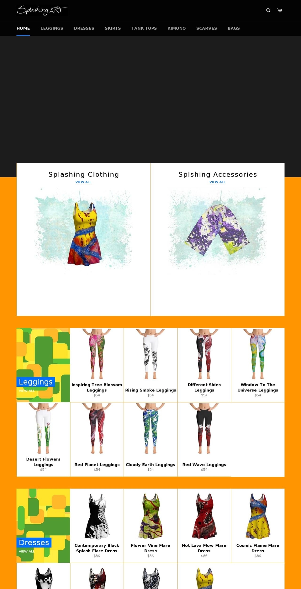 splashingart.com — Shopify storefront screenshot