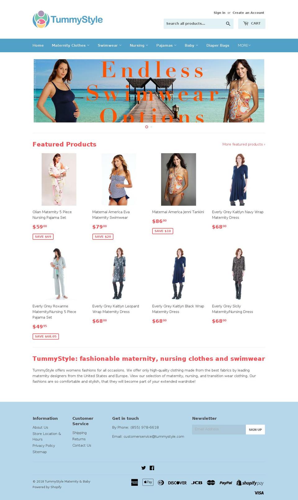 Tummystyle Shopify theme site example splashmaternity.com