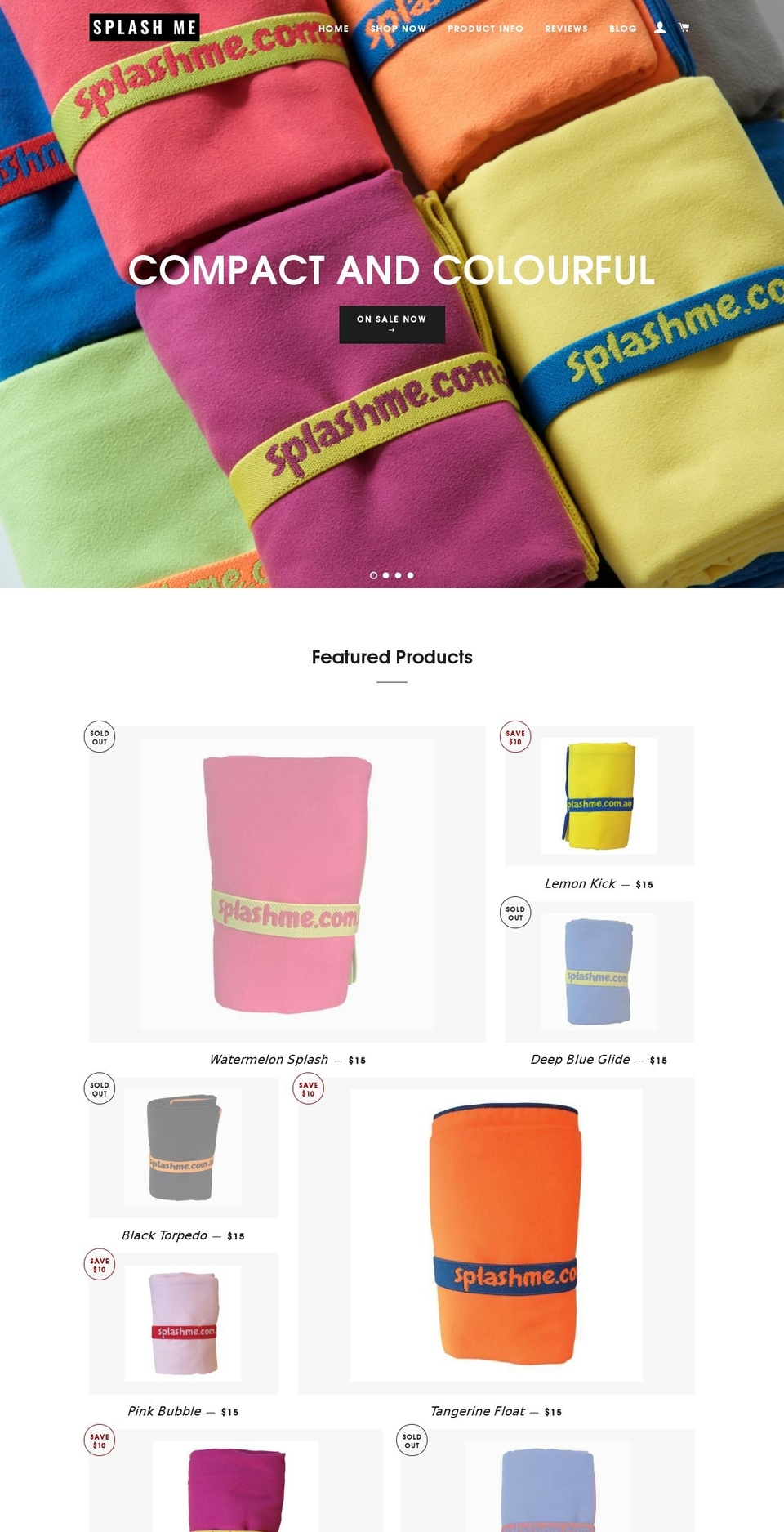splashme.com.au shopify website screenshot