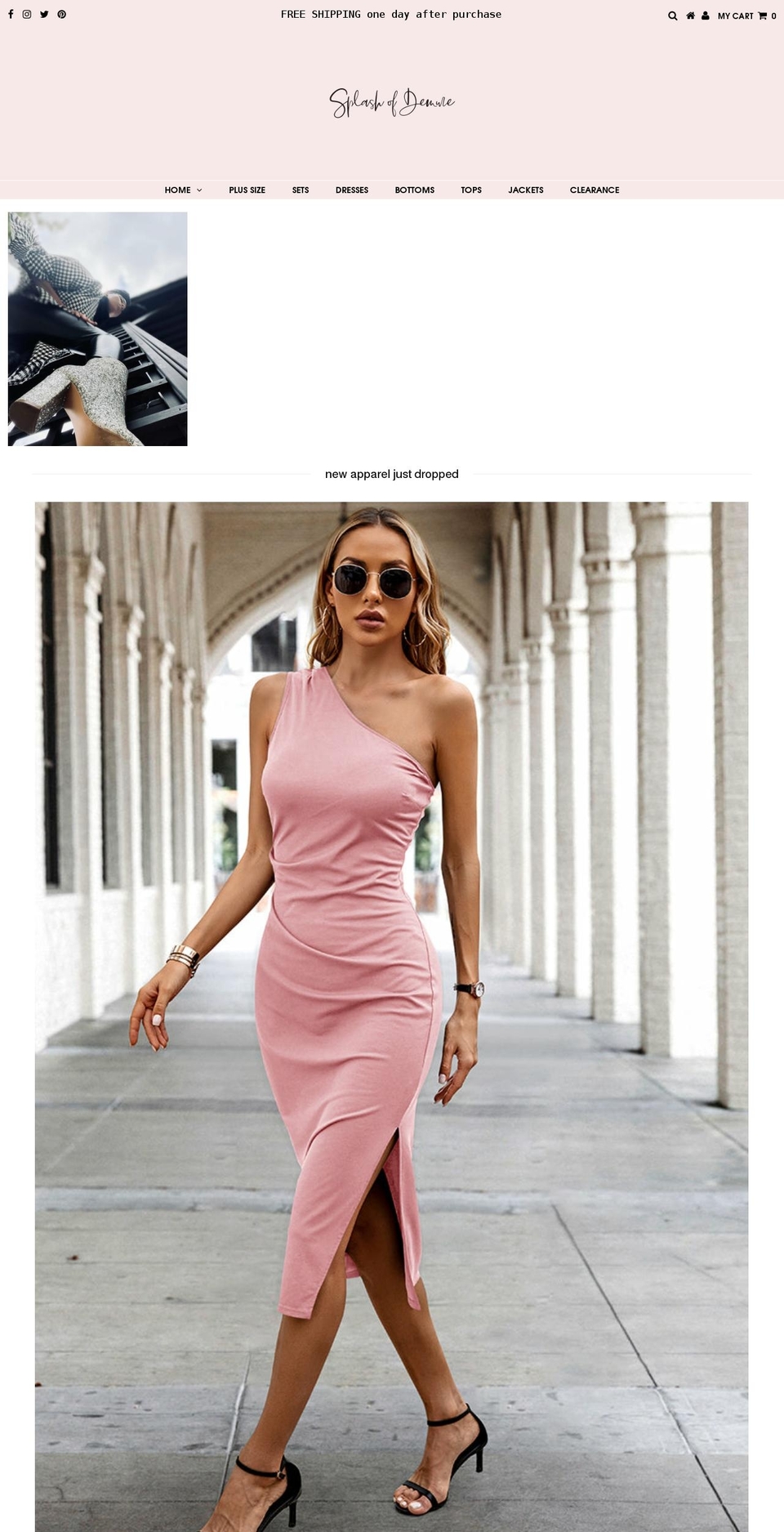 splashofdemure.com shopify website screenshot