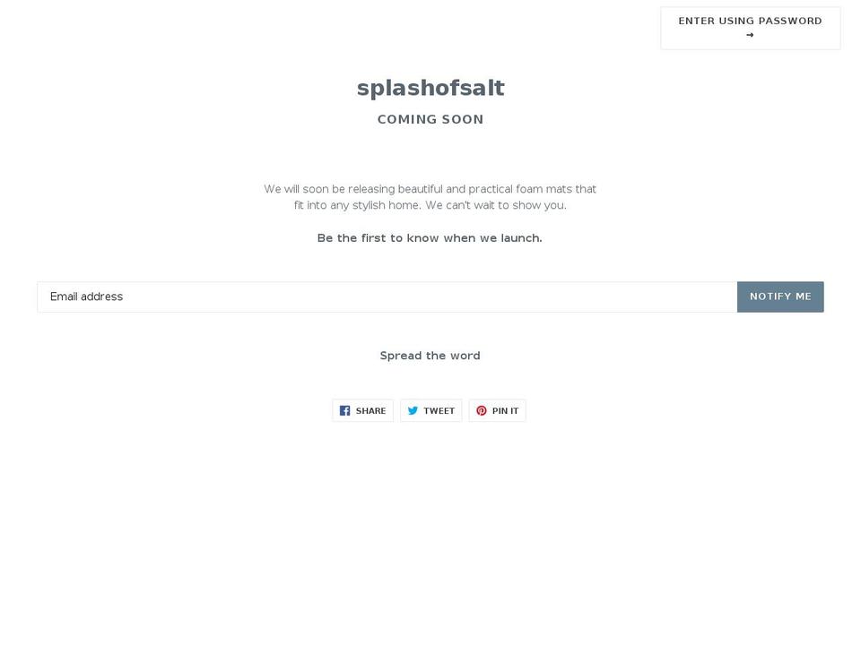 splashofsalt.com — Shopify storefront screenshot