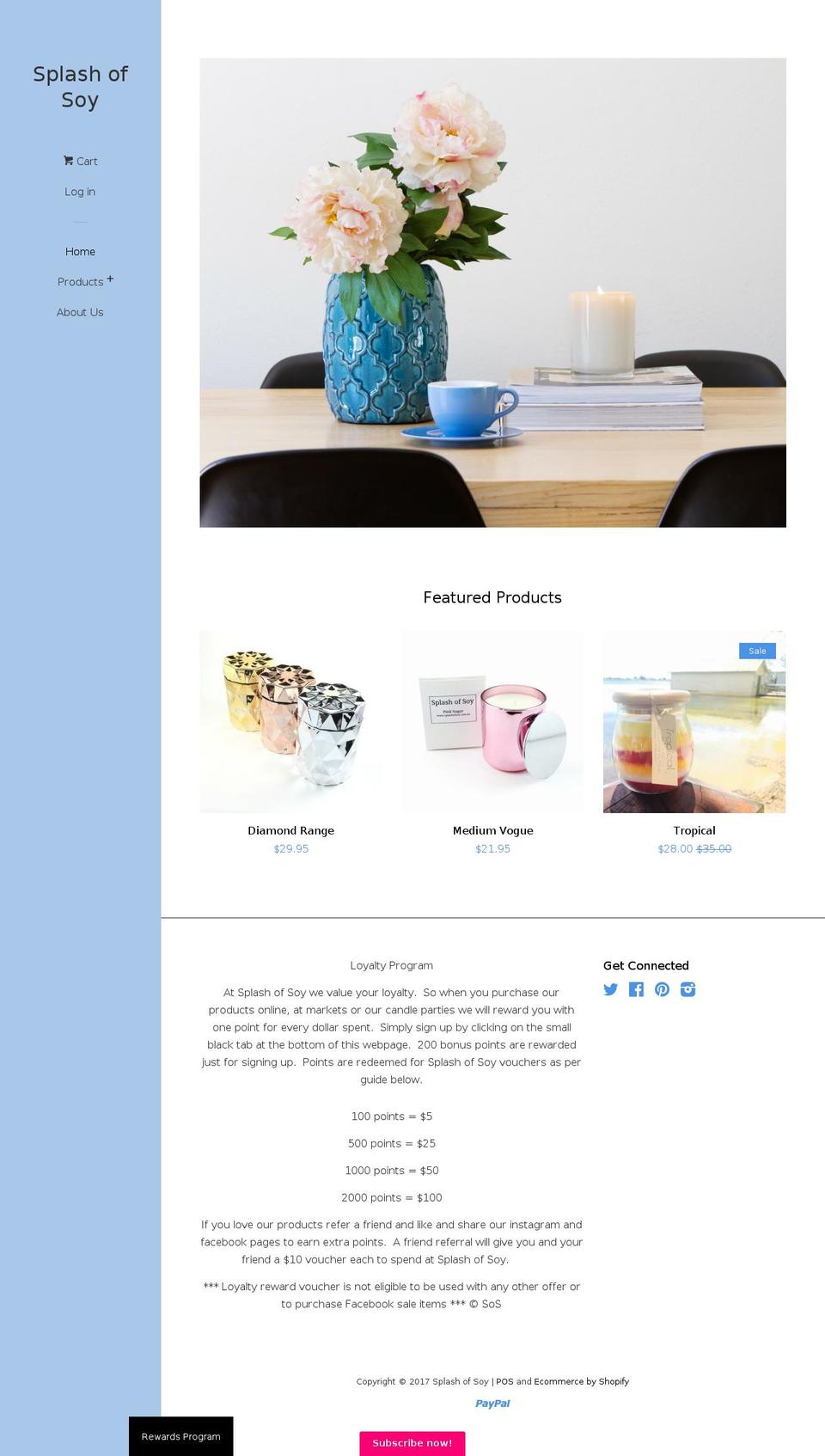 splashofsoy.com shopify website screenshot