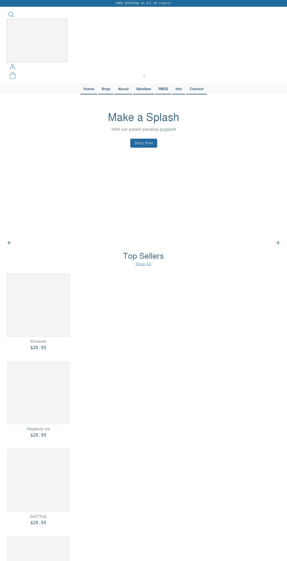 splashswimplace.com — Shopify storefront screenshot