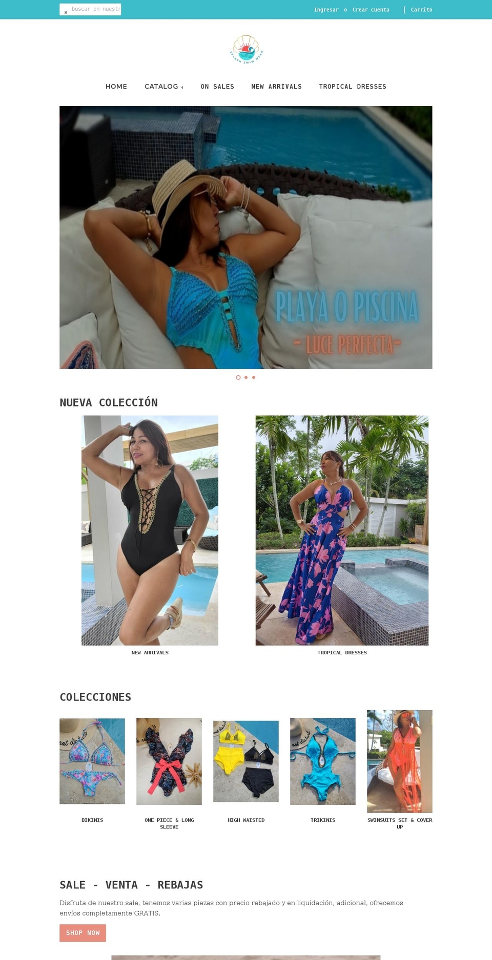 splashswimwearpr.com shopify website screenshot