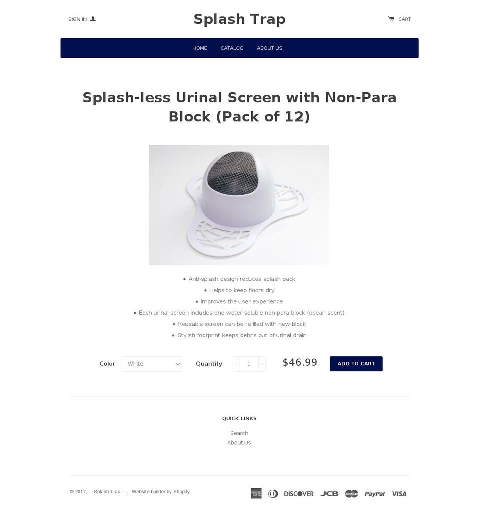 splashtrap.com shopify website screenshot