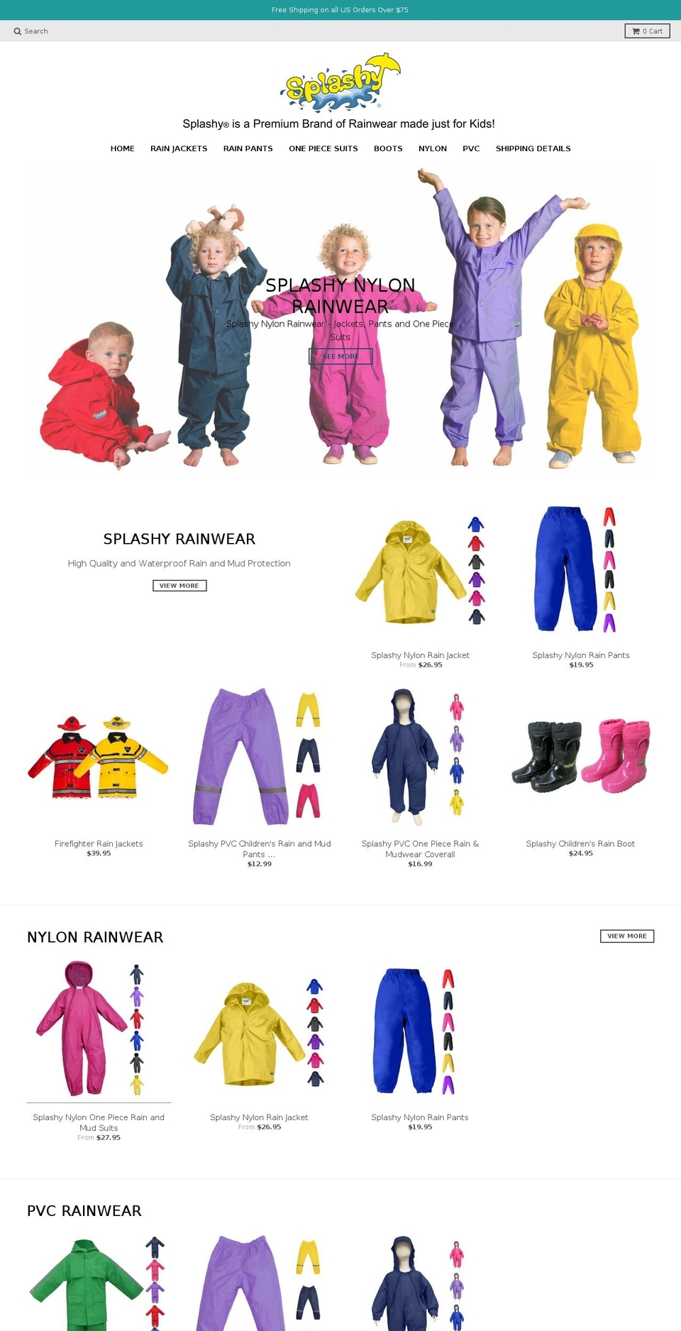 splashyusa.com shopify website screenshot