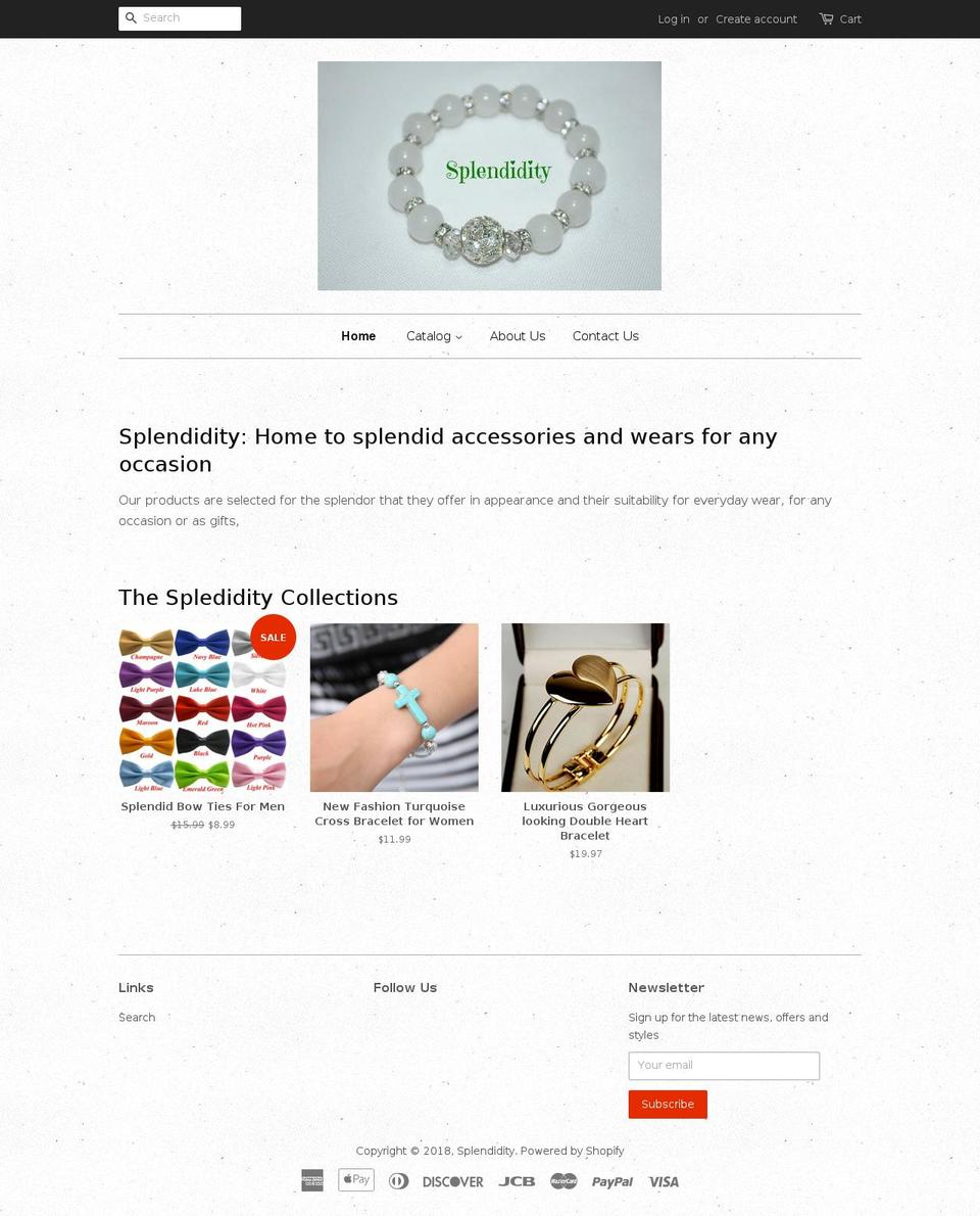 splendidity.com — Shopify storefront screenshot