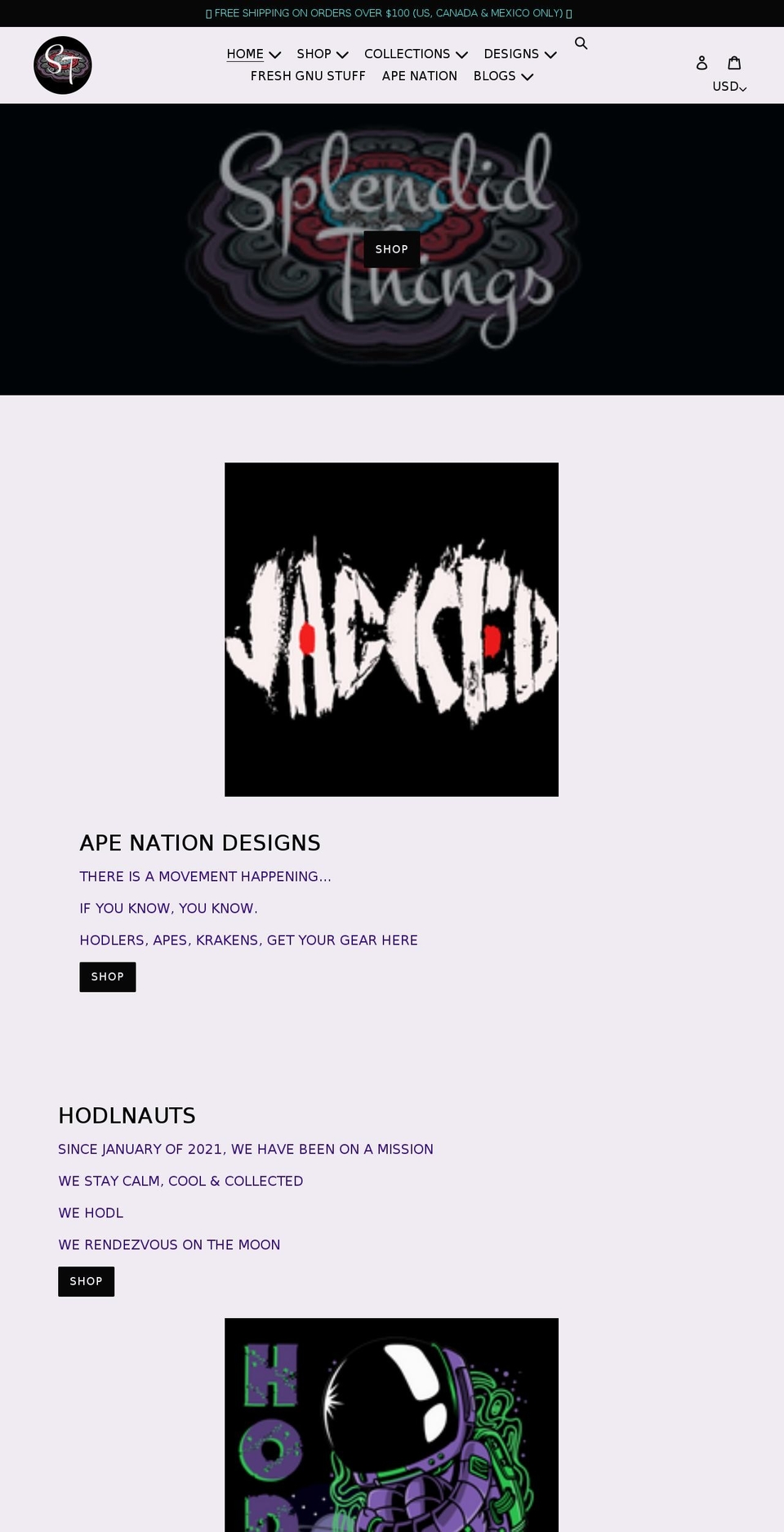 splendidsthings.com shopify website screenshot