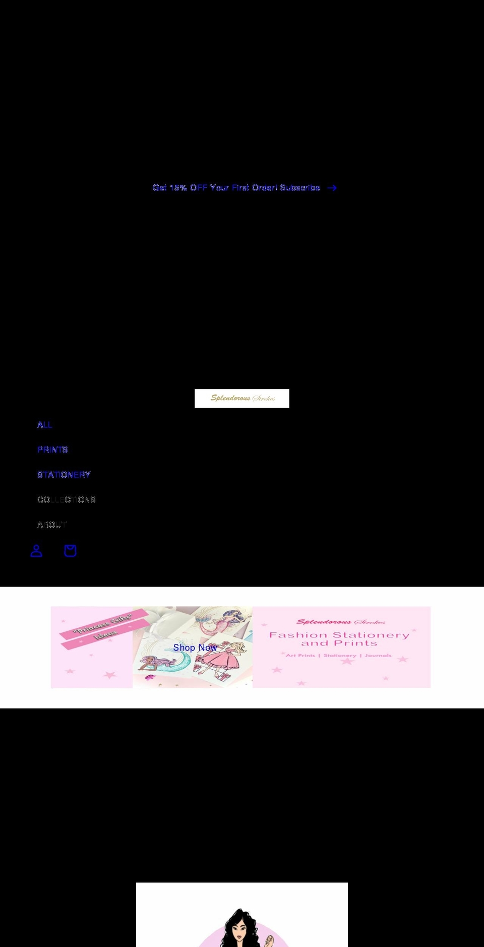 splendorousstrokes.com shopify website screenshot