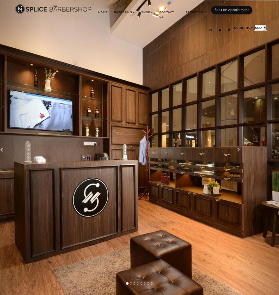 splicebarbershop.com.sg shopify website screenshot