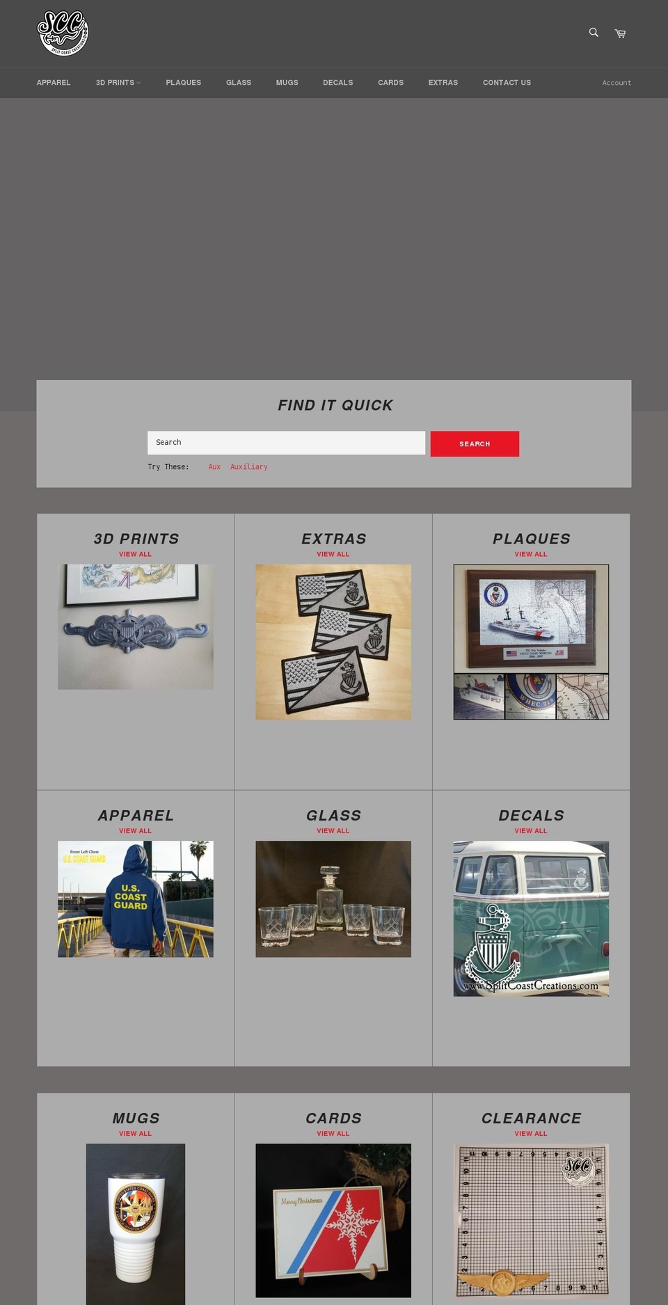 splitcoastcreations.com shopify website screenshot