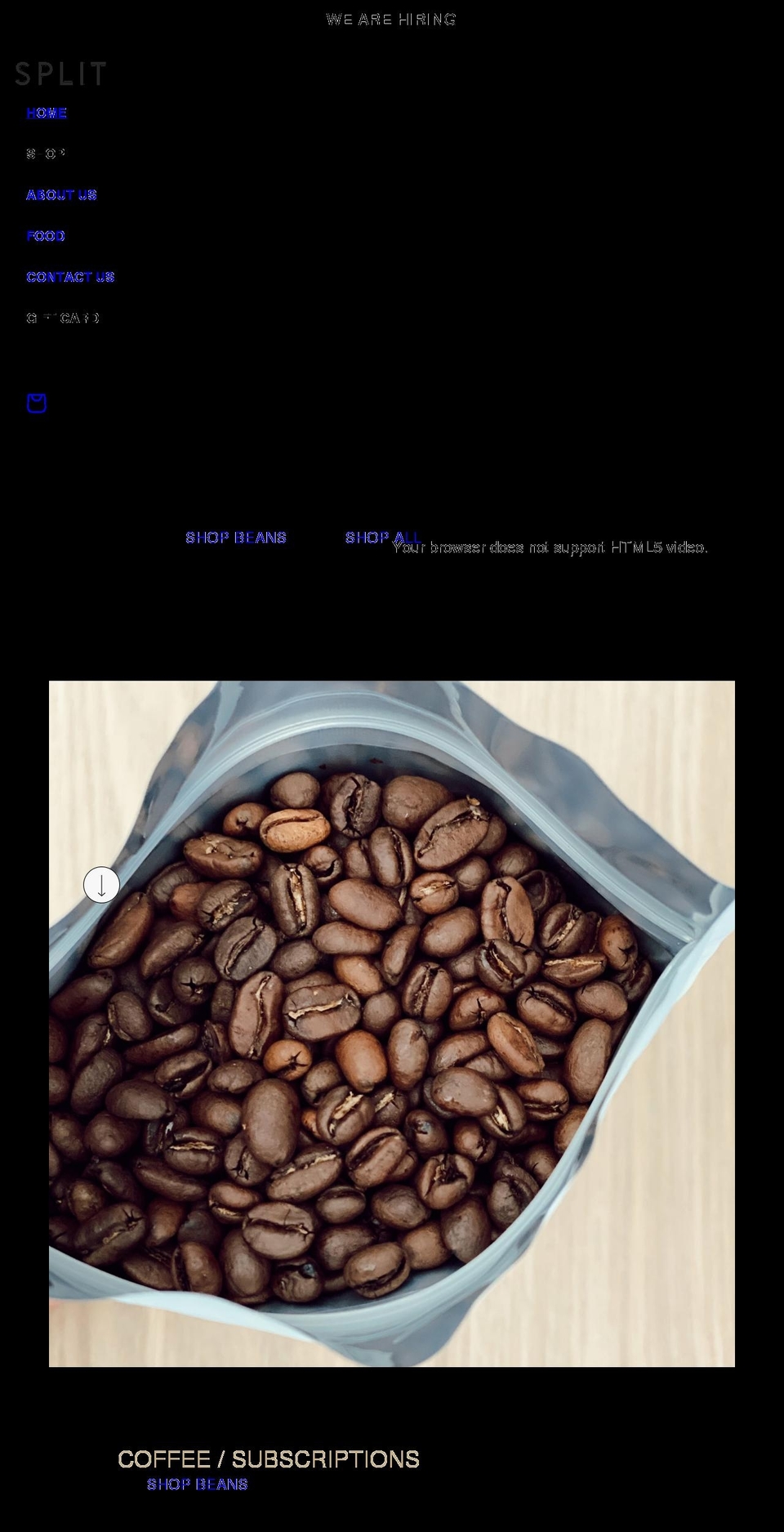 splitcoffee.com.au shopify website screenshot