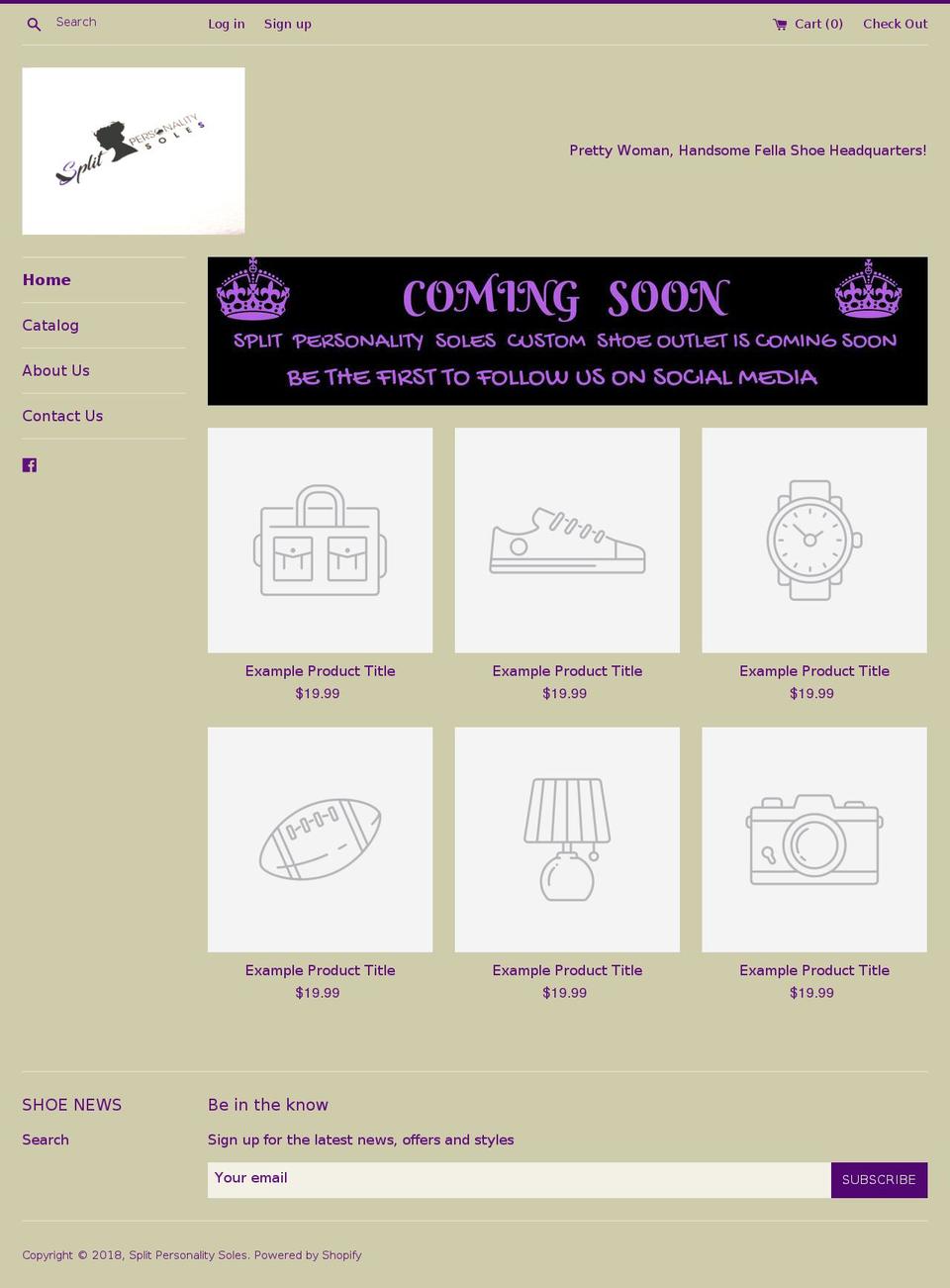 splitpersonalitysoles.com — Shopify storefront screenshot