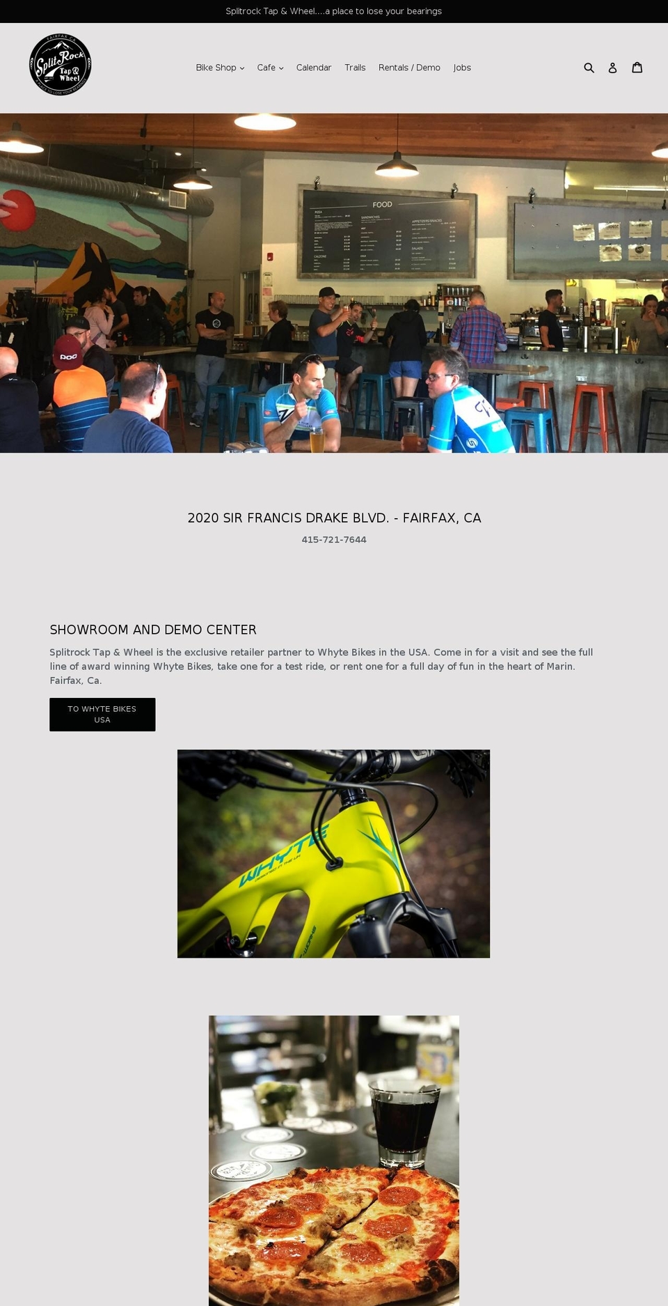 splitrocktapandwheel.com — Shopify storefront screenshot