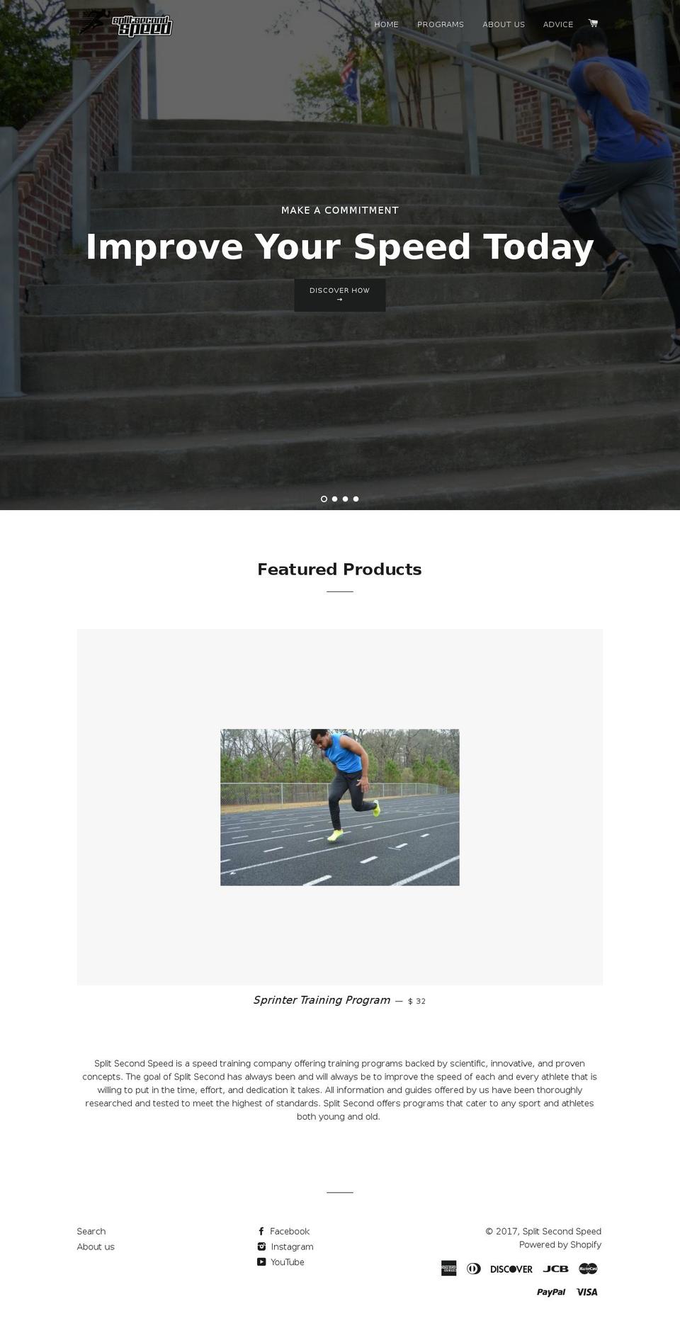 splitsecondspeed.com shopify website screenshot