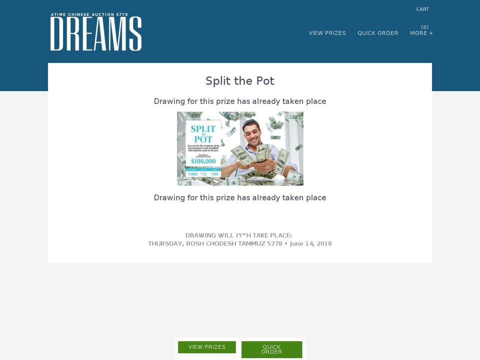 splitthejackpot.org shopify website screenshot