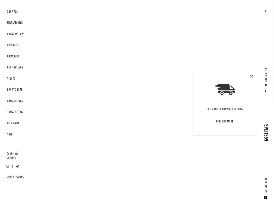 splitzfiftynine.com — Shopify storefront screenshot