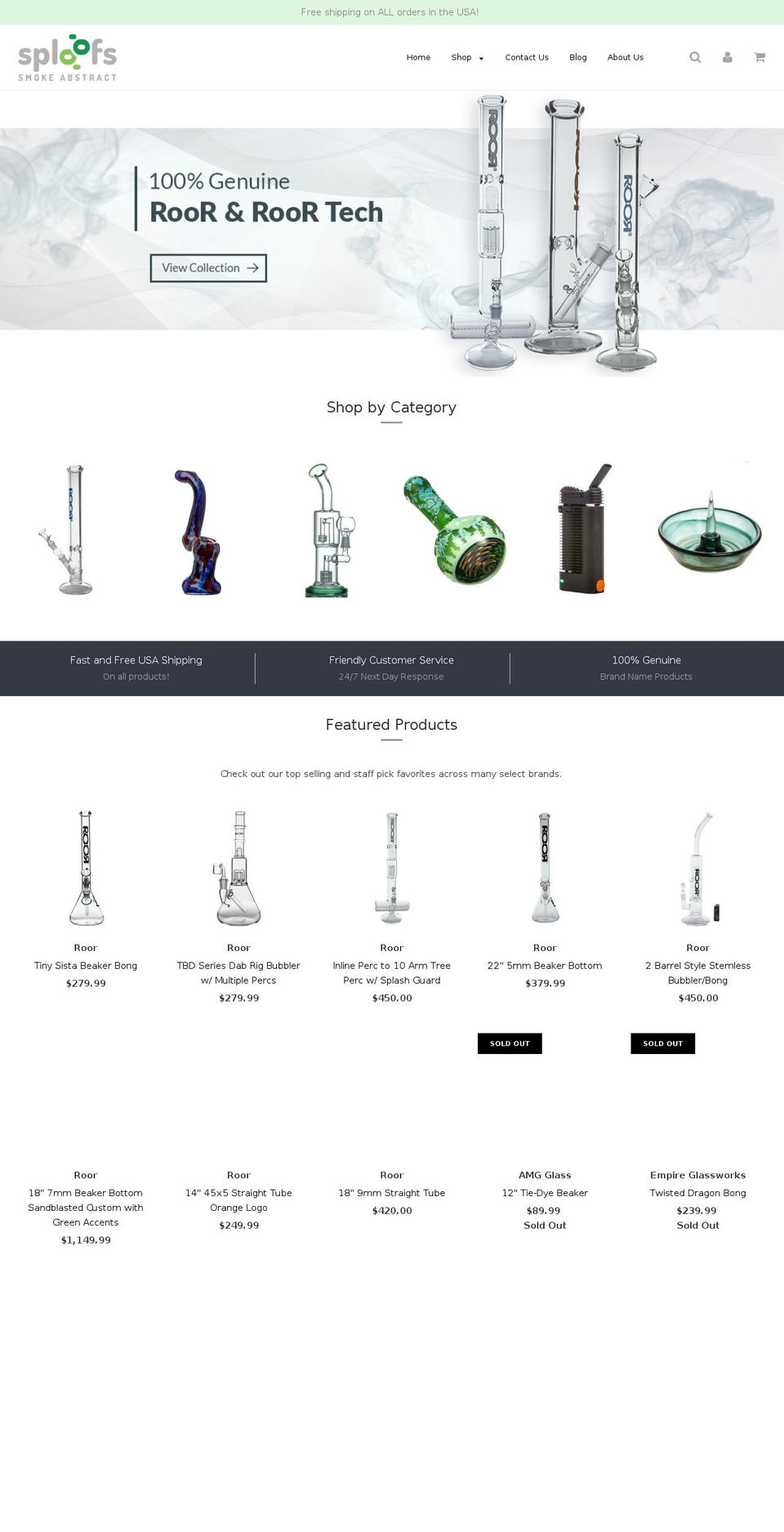 sploofs.com — Shopify storefront screenshot