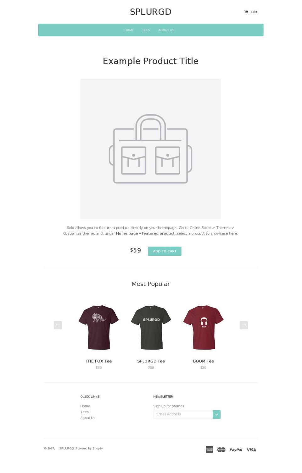 splurgd.com shopify website screenshot