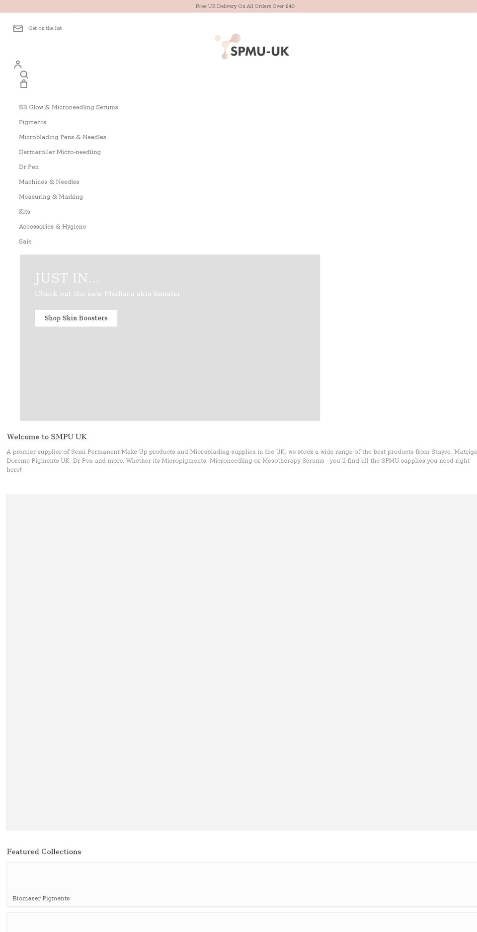 spmu-uk.com shopify website screenshot