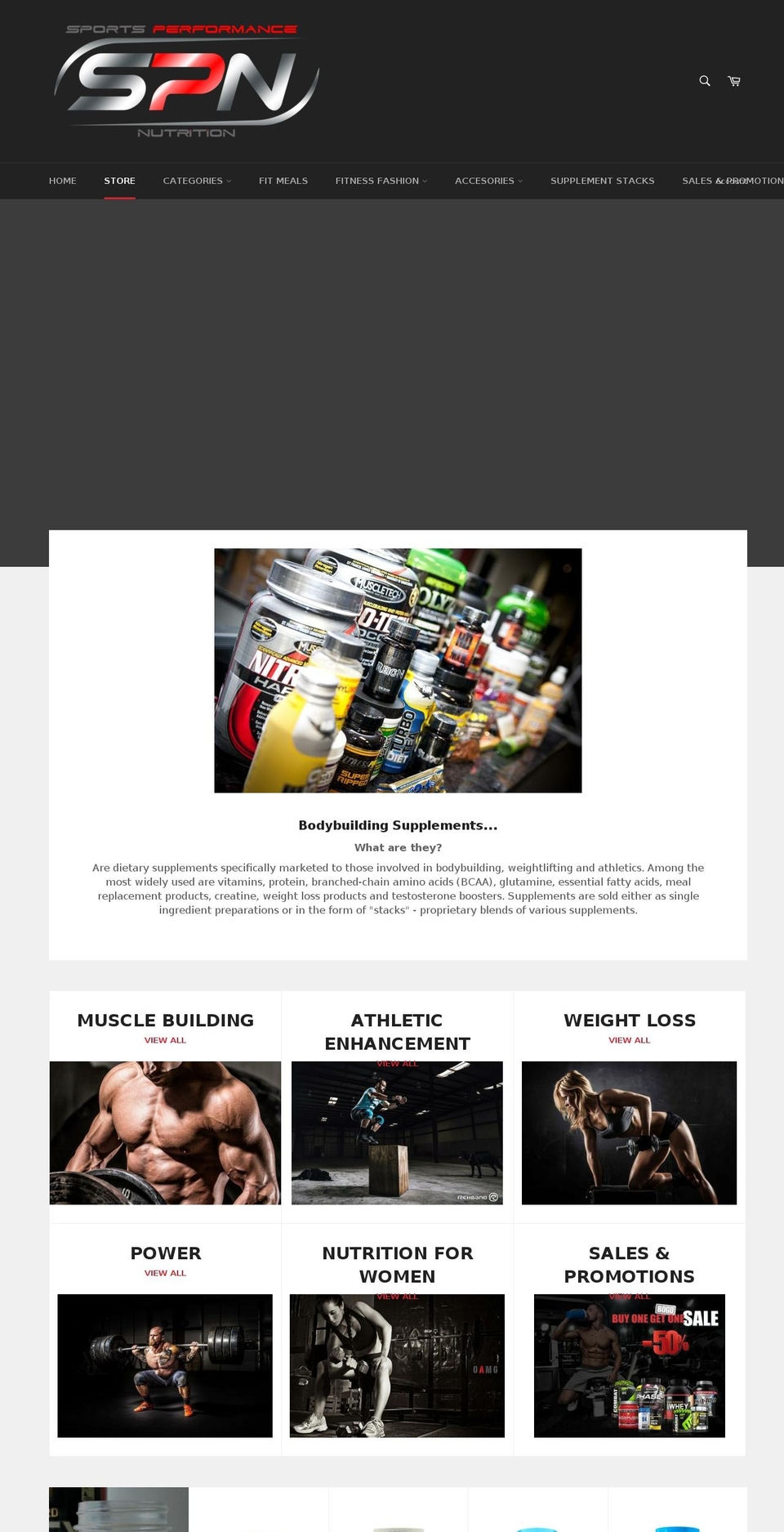 spnstore.com shopify website screenshot