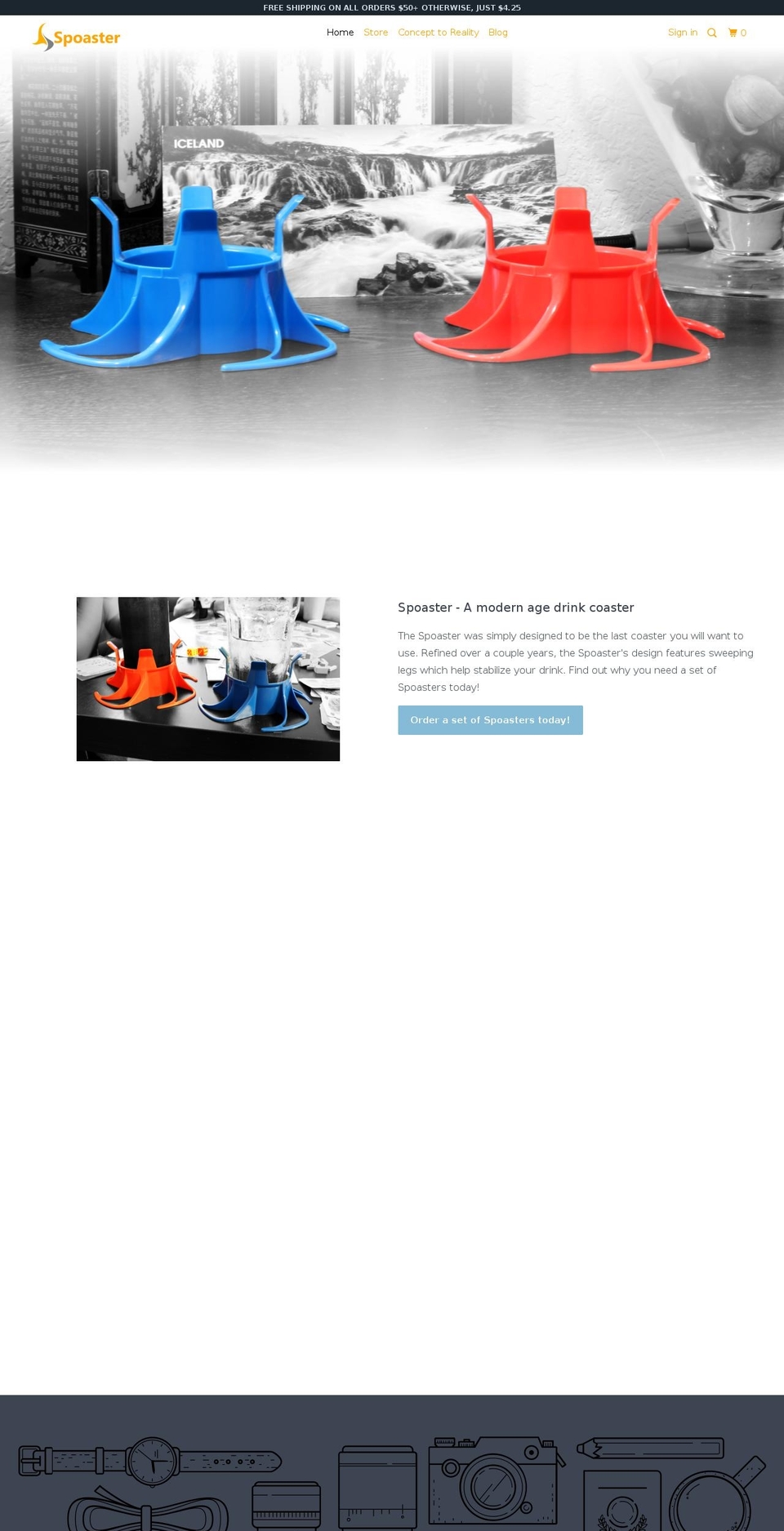 spoasters.com shopify website screenshot