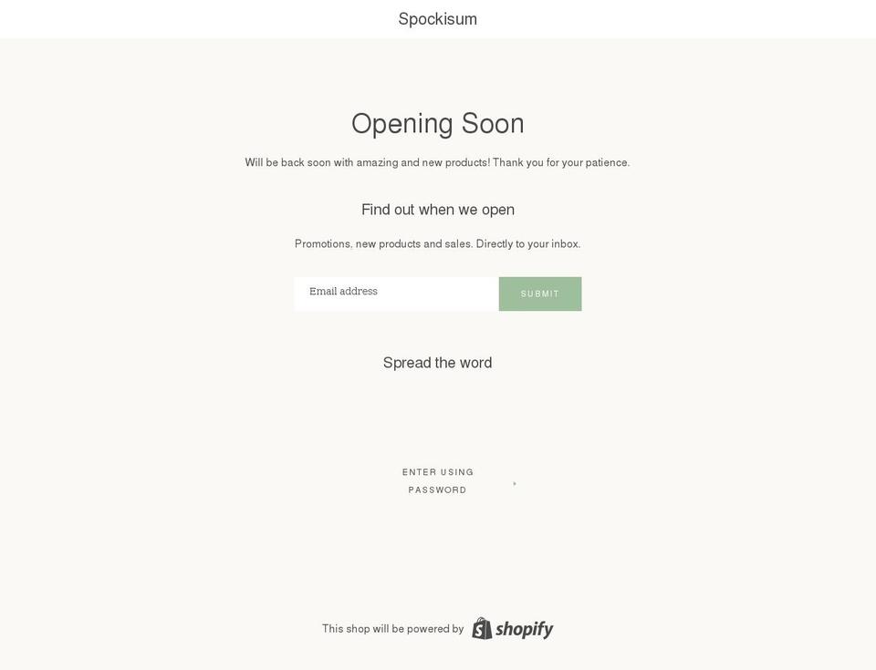 Outdoor Theme Shopify theme site example spockisum.com