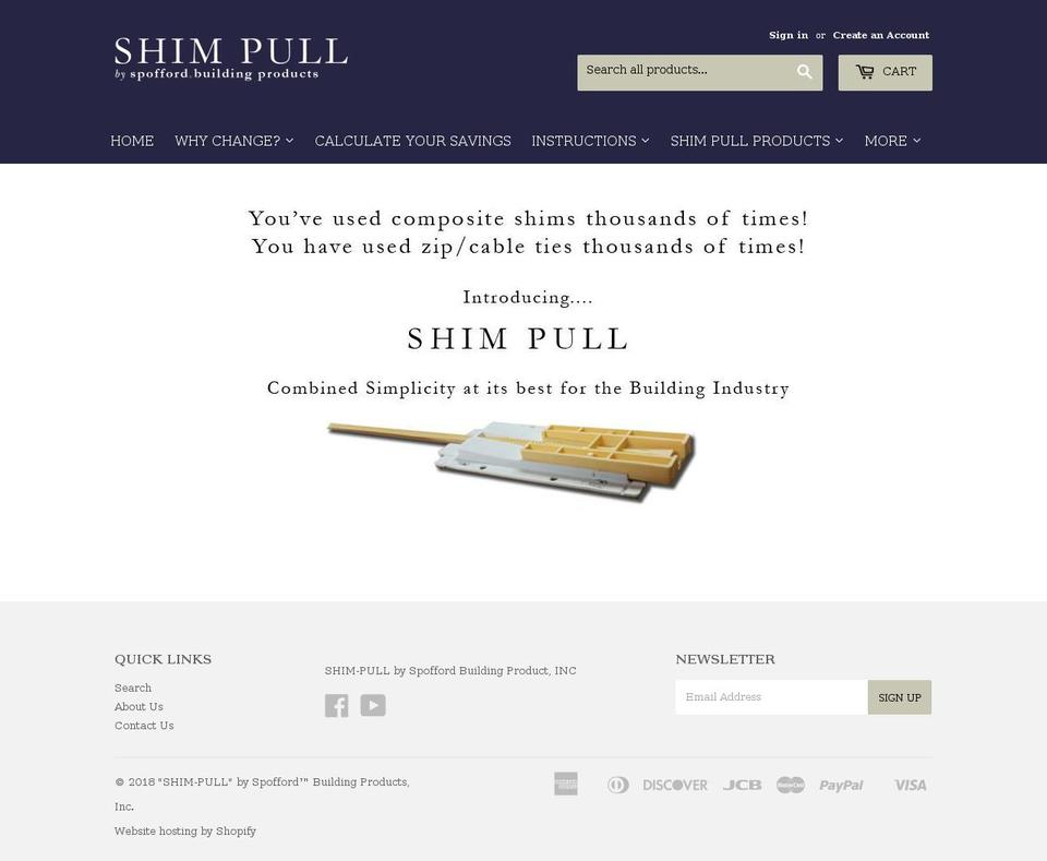 spoffordbuildingproducts.com — Shopify storefront screenshot