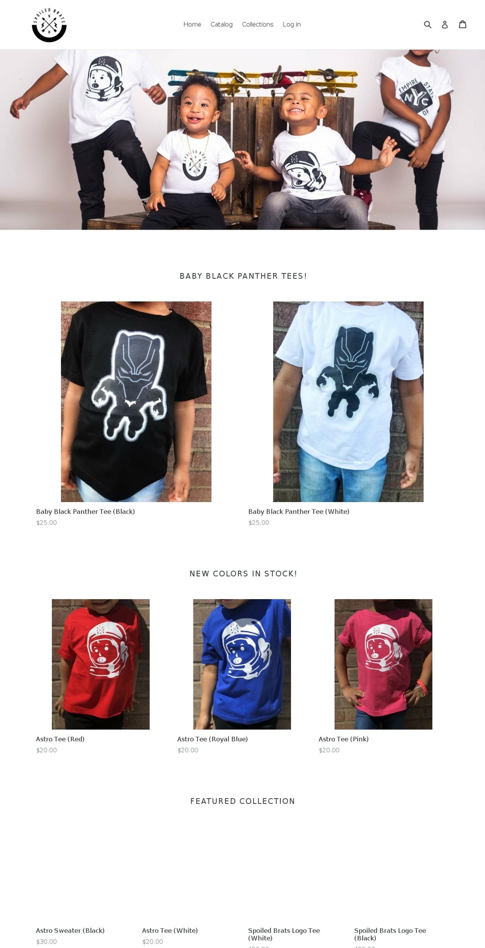 spoiled-brats.com shopify website screenshot