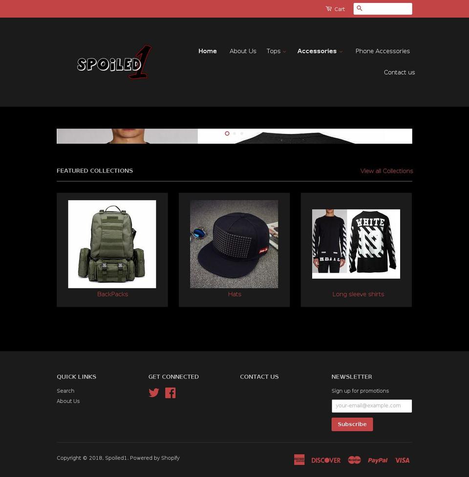 spoiled1.com shopify website screenshot