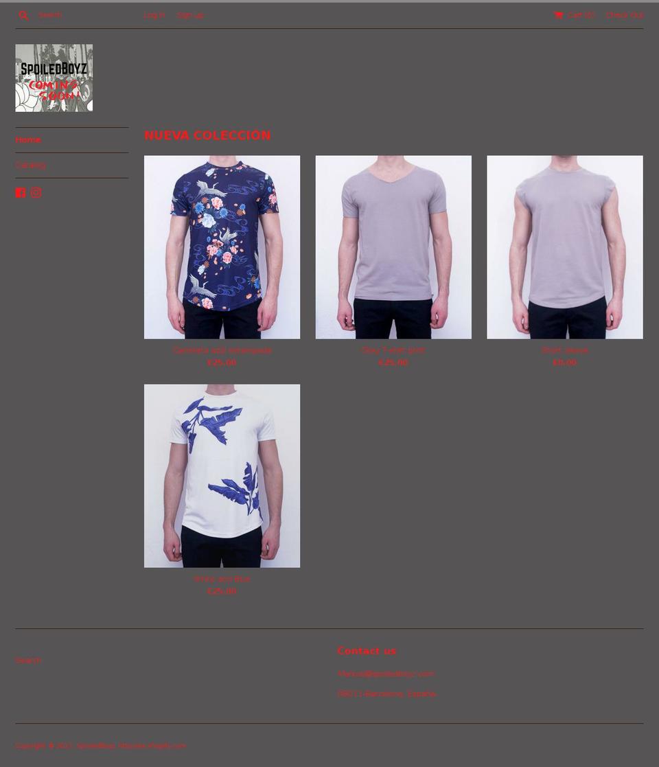 spoiledboyz.com shopify website screenshot