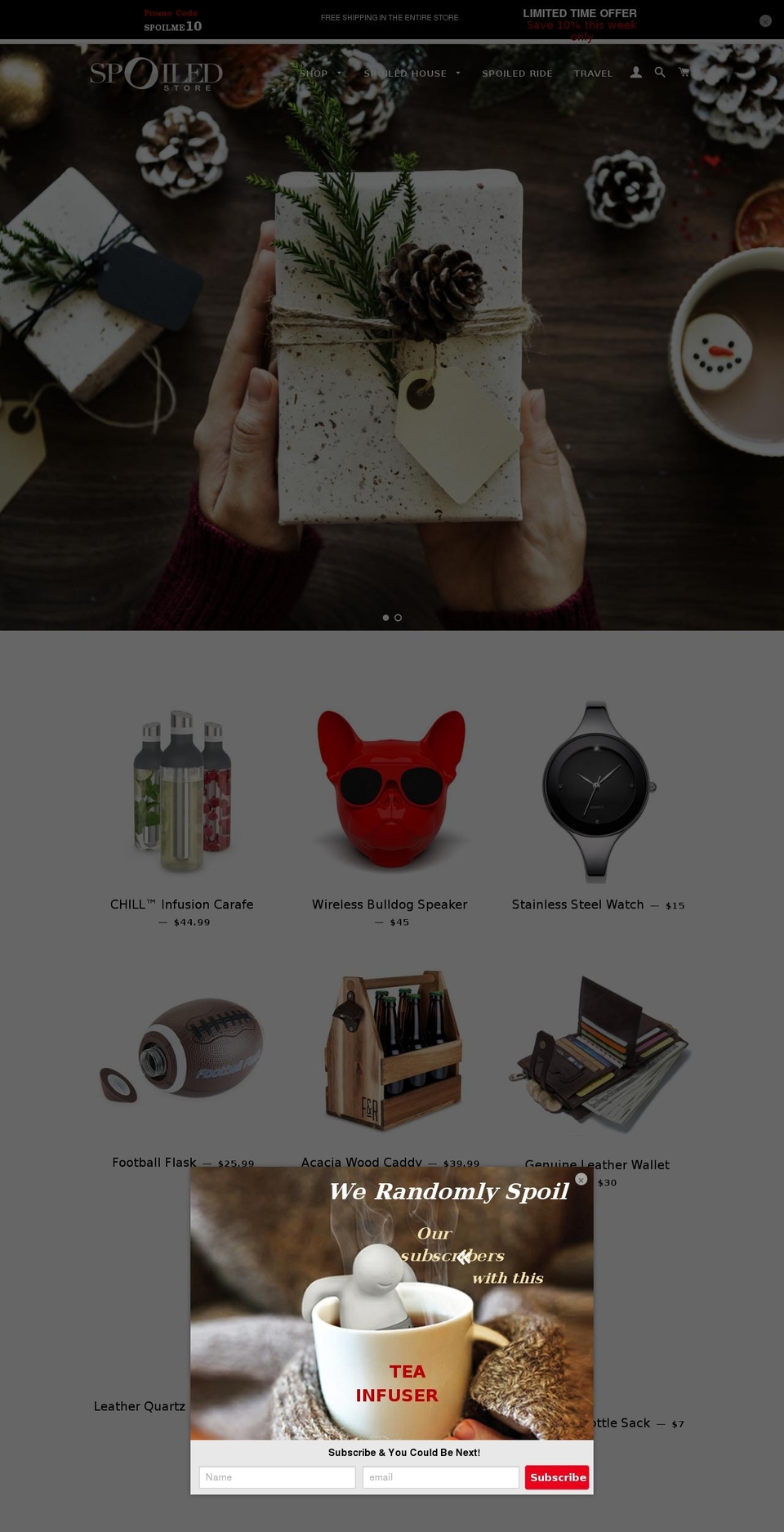 spoiledride.com — Shopify storefront screenshot