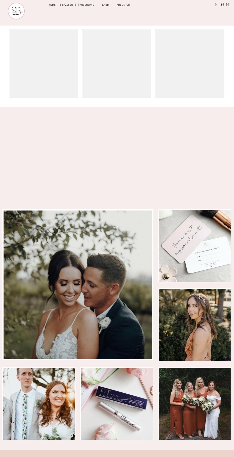 spoiltbeautystudio.com shopify website screenshot