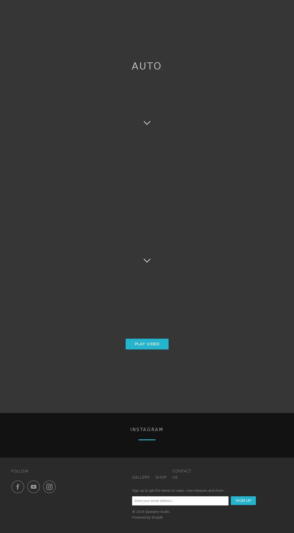 spokaneaudio.com shopify website screenshot