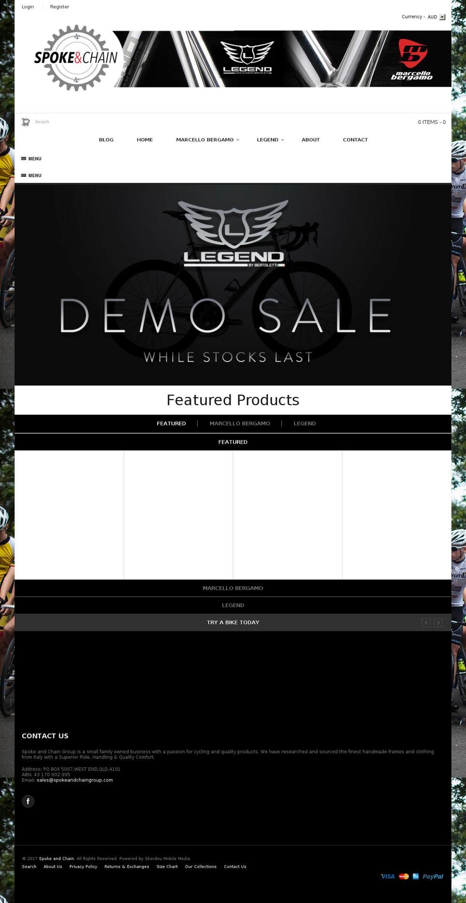 spokeandchaingroup.com shopify website screenshot