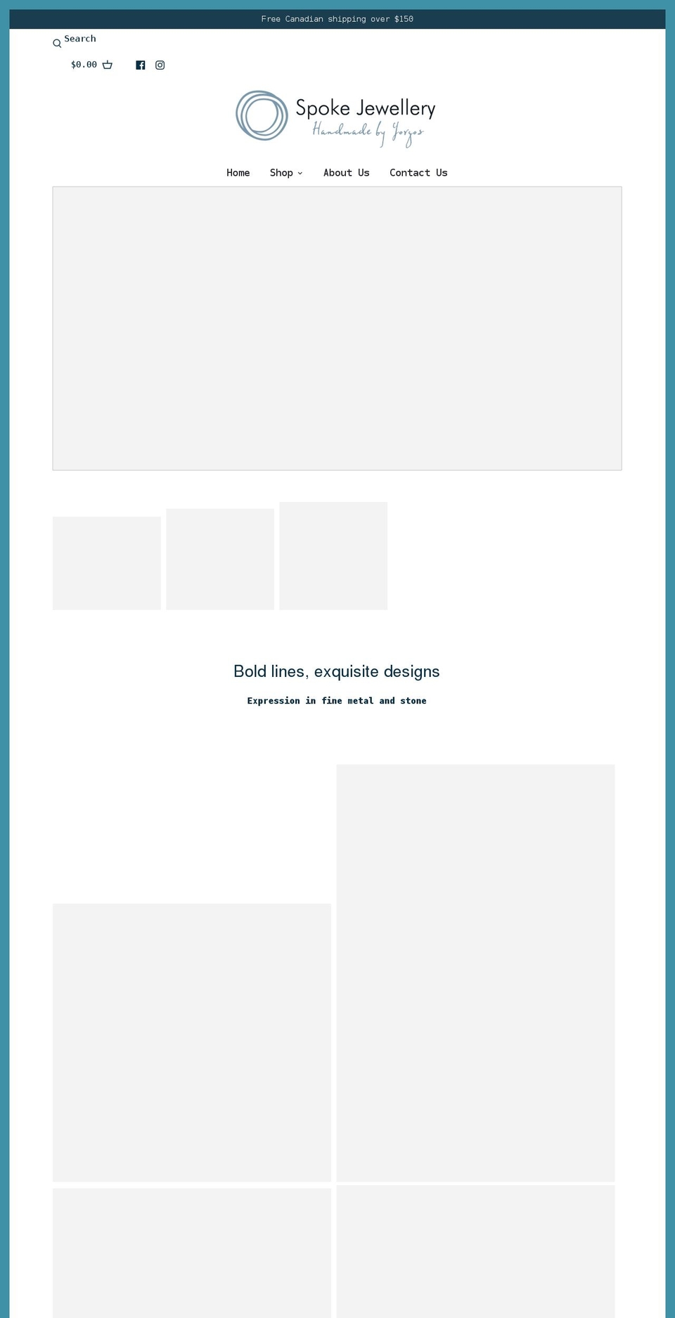 spokejewellery.com shopify website screenshot